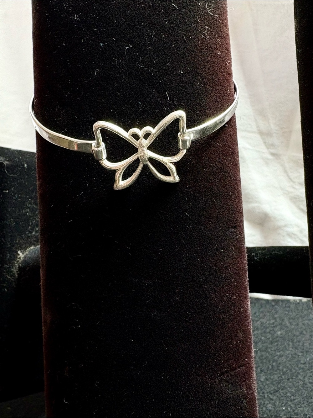 Solid Heavy Sterling Silver Butterfly Cuff Bracelet - Women Jewelry